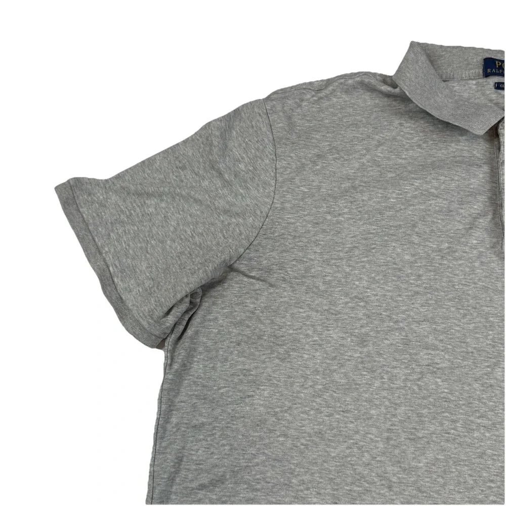 Polo Ralph Lauren Short Sleeve Polo Shirt Flesh Pony Heathered Gray Men's Large